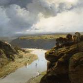 Charles Hoguet Blick in das Tal der Rhône Öl auf Leinwand 43 x 58,5cm Ergebnis: 35.840 Euro