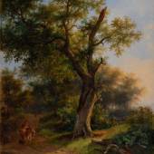 Koekkoek, Barend Cornelis oder Schule (Nachtrag 13.10.13): Waldlandschaft mit Bauer auf einem Pfad.  Kat.Nr. 3898, Limit: 15.000 €