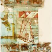 Lot 3421 ROBERT RAUSCHENBERG Jones Diner (Anagram). 1995. Pflanzenfarben-Transfer auf Papier. CHF 35 000 / 55 000