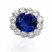 Impressive sapphire and diamond brooch - Royal Jewels from the Bourbon Parma Family - Sotheby's November 2018