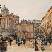 WALDE, Alfons Das Alte Burgtheater am Michaelerplatz 1880, Aquarell auf Papier 36 x 40 cm  € 50.000 – 70.000