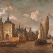 Jacobus Storcks (1641 Amsterdam - ebenda um 1688) Ölgemälde der ‚Ansicht von Amsterdam oder Haarlem'. 