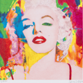 James Francis Gill, Mini Marilyn 1Mini Marilyn 1, Serigrafie auf Bütten,2016, Ex.:209/350; 41&41 cm. 1.200 €