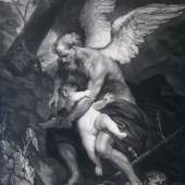 James McArdell (1728–1765), Die Zeit beschneidet der Liebe die Flügel,  nach Antonis van Dyck, Schabblatt, 45,8 x 35,2 cm, Alte Galerie, Inv.-Nr. AG.K. 526
