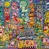 James Rizzi (1950 – 2011) „My City is now your City“ | 2006 | Acryl auf Leinwand | 153 x 182,5 cm Ergebnis: € 125.000 Int. Auktionsrekord für diesen Künstler