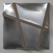 Jan Maarten Voskuil  geb. 1964  Broken Chrome II  Chromespray auf Leinen, 2014  60 x 60 x 8,2 cm, Galerie Peithner-Lichtenfels