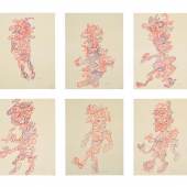 Jean Dubuffet  Personnage I - X (Pour 'Mordicus') 1962 Ink on paper 32 x 25 cm | 12.6 x 9.8 in