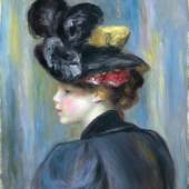 Pierre-Auguste Renoir Jeune femme au chapeau noir Courtesy of Hammer Galleries, New York