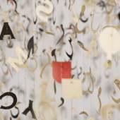    Anila Quayyum Agha, My Forked Tongue (installation detail), 2010,  paper, metallic thread, beads, wax, dyes, 30 x 14 x 15 feet, Courtesy of JHB Gallery