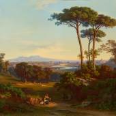 Johann Jakob Frey (1813 – 1865) Ansicht von Rom von Monte Mario | Öl auf Leinwand | 98,5 x 136 cm Taxe: € 30.000 – 40.000