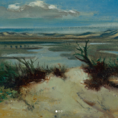 Josef Floch, Mediterranean landscape, oil on canvas.