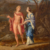 JOSEPH WERNER Apollo und die kumäische Sibylle (Detail). Schätzung: CHF 30 000 / 50 000 Auktion am 23. September 2023