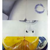James Rosenquist Morning Sun, 1963 Oil on canvas and plastic, with twine, bamboo, and metal fishhook 198.1 x 168 cm (78 x 66 in.)