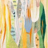 Jutta Pointner, Blüten, Textil (handgewebt), 160 x 145 cm