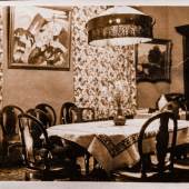 Kandinsky, 'Murnau mit Kirche II' on the walls of the dining room at Villa Stern