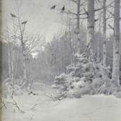 1285 Prokofieff, Alexander 19./20. Jh. Aquarell. Tief verschneite Waldlandschaft mit auf Ästen sitzenden Vögeln. U.r. sign. 37 x 27 cm. R. Lit.: 1,14. (4314253) 300,-- EURO