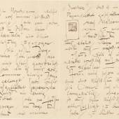 Brief von Gustav Klimt am Attersee an Maria „Mizzi“ Zimmermann in Wien, mit skizziertem Motivsucher, 03.08.1902, © Klimt-Foundation, Wien