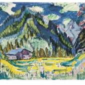 Ernst Ludwig Kirchner (1880-1938) Wildboden, 1924
Aquarell über Bleistift auf gestrichenem Karton, 35,5 x 45,8 cm Städel Museum, Graphische Sammlung, Frankfurt am Main
