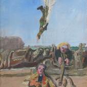 Klaus Fußmann *1938, Abstürzender (Ikarus), 1987, Öl auf Leinwand, 246 x 194 cm, Privatsammlung, Copyright: Klaus Fußmann, Copyright Scan: Recom Art, Berlin