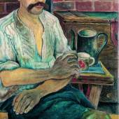 Immanuel Knayer Arbeiter bei der Frühstückspause, 1925 Öl/Lwd., 79 x 52 cm Sammlung Frank Brabant