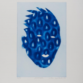 Kiki Kogelnik, December 18/30 aus der Serie Monatsköpfe, 1994, Farbsiebdruck auf Papier,  89 x 68,5 cm