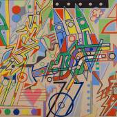 Dietrich Thiel (Judenburg 1939 - 2001 Wien) Wien - Rom und zurück II Acryl auf Leinwand 1988 105 x 150 cm  Zur Verfügung gestellt von: Galerie Kopriva