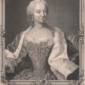 Maria Theresia, Kupferstich von Leopold Schmittner nach Gemälde von Martin van Meytens, nach 1745 - © Österreichische Nationalbibliothek
