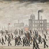 L.S. Lowry, Going to the Match, 1928, oil on canvas 17 by 21in. (est. £2,000,000-3,000,000)