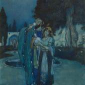 Dulac, Edmund "OH, PLAGUED NO MORE WITH HUMAN OR DIVINE" (FOR RUBÁIYÁT OF OMAR KHAYYAM) Estimate     20,000 — 30,000  GBP