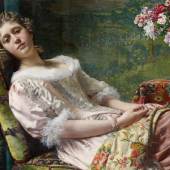 Ladislaus von Czachorski (1850-1911)  „Träumendes Mädchen“ | 1896 Öl/Leinw. | 35 x 56 cm Ergebnis: 212.800 Euro