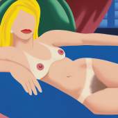 GALERIE PASCAL LANSBERG  STUDY FOR NUDE AQUATINT, 1980  Study for Nude Aquatint, 1980 Tom Wesselmann (Cincinnati 1931-2004 New York) Oil on canvas 71.4 x 79 cm
