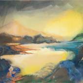Leiko Ikemura (1951) Lake Scape | 2010 | Öl auf Jute | 90 x 119,5 cm Taxe: 6.000 – 8.000 Euro
