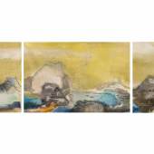 Seiko Ikemura (1951)Kaiserstuhl | Triptychon | 2013Öl und Tempera auf Jute | Je: 100 x 150 cmSchätzpreis: € 60.000 –90.000