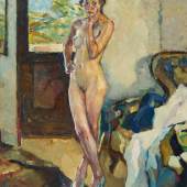 Leo Putz (1869 – 1940)  "Am Fenster" | Lisl im Atelier des Künstlers Öl auf Leinwand | 101 x 86 cm Ergebnis: € 125.000