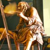 Eduard  Panosian die Leonardo da Vinci beim Malen