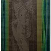 Leonardo Meoni, Saint Sebastian’s Swamp, 2024, Mixed Media on Velvet, 98 7/16 x 86 5/8 in, 250 x 220 cm
