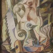 André Masson La statue, 1925 Öl auf Leinwand 55 × 35 cm Dauerleihgabe im Belvedere © Thyssen-Bornemisza Collections © VBK, Wien, 2013