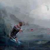 (c)Liana Nakashidze. Surfer.  2012. 170 x 200 cm. Oil/Canvas. 8000,-€ 