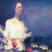 Lisa Yuskavage (1962) A Girl in the Flowers | 2001 | Aquarell auf Karton | 92 x 124 cm Ergebnis: € 119.000 Dt. Auktionsrekord für diese Künstlerin