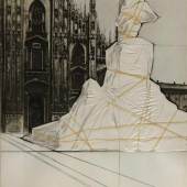 Christo.  1935 Gabrovo Wrapped Monument to Vittoria Emanuelle Aufrufpreis:	1.500 EUR