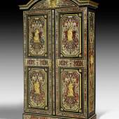 PRUNK-SCHRANK MIT BOULLE-MARKETERIE, sog. "bibliothèque en armoire", Louis XIV, von N. SAGEOT (Nicolas Sageot, Meister 1706), Paris um 1715/25. Schätzpreis:	250.000 - 450.000 CHF