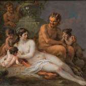 Martin Johann Schmidt, genannt Kremser Schmidt Pan und Nymphe mit ihren Kindern, 1784 Öl auf versilbertem Blech; 24 × 32,5 cm, Schätzpreis:	20.000 - 40.000 EUR