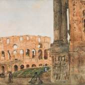Rudolf von Alt Blick auf das Kolosseum in Rom vom Konstantinsbogen, 1873 Aquarell auf Papier; 34 × 66,5 cm, Schätzpreis:	50.000 - 100.000 EUR 
