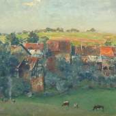 BRACHT, Eugen (1842-1921), "Odenwälder Dorf", Öl/Lwd., 70 x 85,5, Mindestpreis:	3.500 EUR