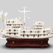 Skulptur, China, um 1960 'Schiff', Elfenbei, Mindestpreis:	300 EUR
