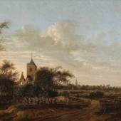 Anthonie Jansz van der Croos 1606/07 Alkmar - 1662/63 Den Haag - Landschaft mit Dorfkirche,  Aufrufpreis:	8.000 EUR Schätzpreis:	12.000 EUR
