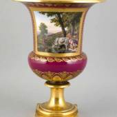 Vase, Sèvres, Marke 1814-1824, Ludwig XVIII, Urnenform mit getrepptem Lippenrand, Mindestpreis:	1.500 EUR