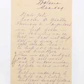 Brief van Margaretha Zelle aan Rudolf MacLeod, Schätzpreis:	500 - 800 EUR