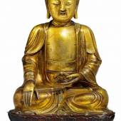 Buddha Shakyamuni. Bronze, feuervergoldet. Ming-Zeit Schätzpreis:	30.000 - 40.000 EUR