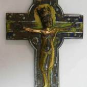 Romanisches Kreuz Limoges Limousiner Kruzifix, Limoges / Frankreich um 1200. Mindestpreis:	2.400 EUR
